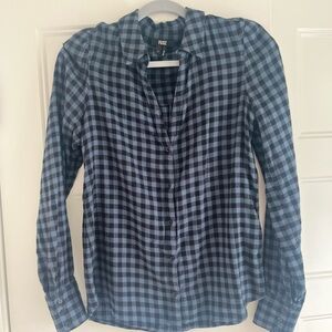 Paige Blue and Black Check Shirt